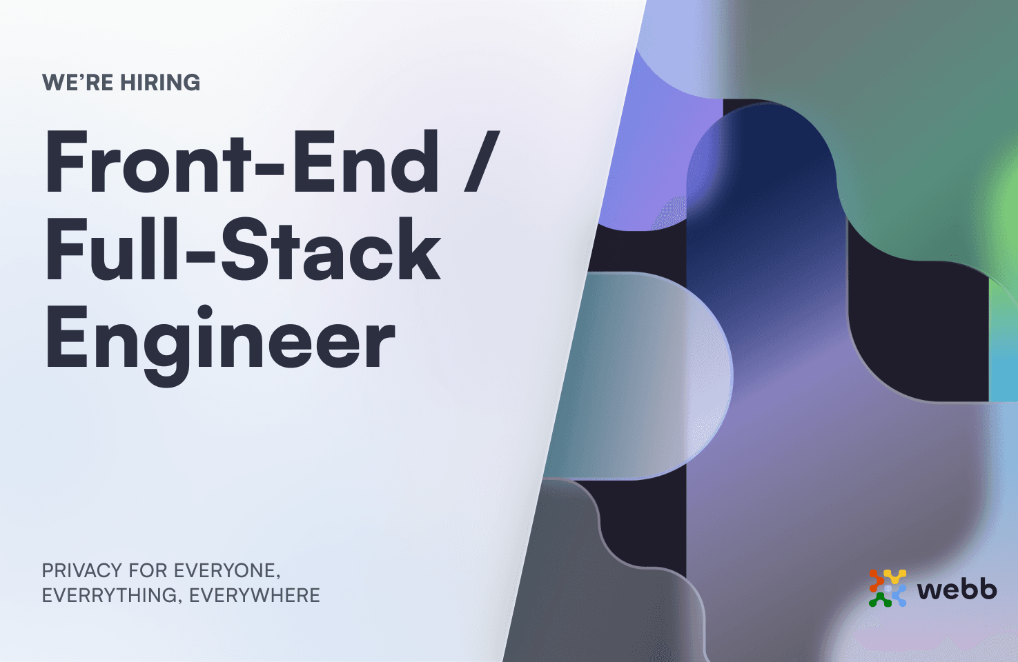 Join Webb as a Senior Full-Stack/Front-End Engineer!